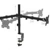 vidaXL Support de moniteur de 32" de bureau &agrave; double bras r&eacute;glable