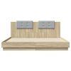vidaXL Cadre de lit sans matelas ch&ecirc;ne sonoma 200x200 cm