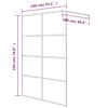 vidaXL Paroi de douche Noir 140x195 cm Verre ESG d&eacute;poli