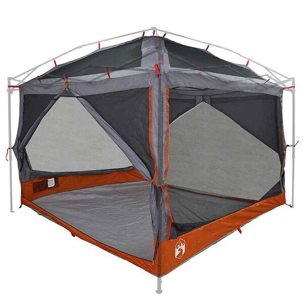vidaXL Tente int&eacute;rieure avec toit Gris et orange 300 x 300 x 250 cm