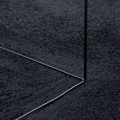 vidaXL Tapis OVIEDO à poils courts noir Ø 120 cm