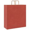 vidaXL Sacs en papier 50 pcs avec poign&eacute;es rouge 45x17x48 cm