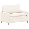 vidaXL Canap&eacute; Cr&egrave;me 126 x 81 x 87,5 cm Tissu