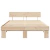 vidaXL Cadre de lit avec t&ecirc;te de lit Naturel 150 x 200 cm Pin massif