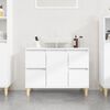 vidaXL Meuble d'&eacute;vier blanc 80x33x60 cm bois d'ing&eacute;nierie