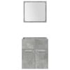 vidaXL Ensemble de meubles de salle de bain 4 pcs gris b&eacute;ton