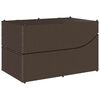 vidaXL Chaise longue pliante coussin rangement marron r&eacute;sine tress&eacute;e