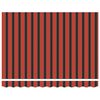 vidaXL Auvent r&eacute;tractable orange et marron 3x2,5 m tissu et aluminium