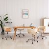 vidaXL Chaises pivotantes &agrave; manger lot de 4 cr&egrave;me similicuir