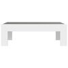 vidaXL Table basse avec LED infini blanc 90x50x30 cm