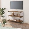 vidaXL Biblioth&egrave;que Ch&ecirc;ne fum&eacute; 100x33x70,5 cm Bois d'ing&eacute;nierie acier