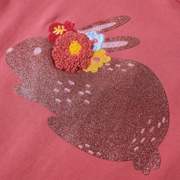 T-shirt enfants &agrave; manches longues rose vieux 104