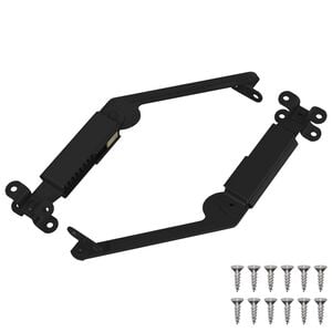 vidaXL Charni&egrave;re de support de couvercle 2 pcs Noir 192 x 32 x 50 mm