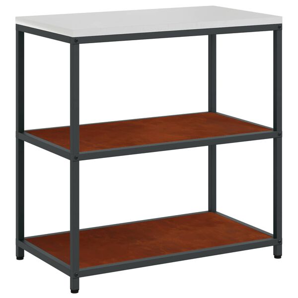 vidaXL Rangement de cuisine avec &eacute;tag&egrave;re Rouill&eacute; 60 x 50 x 92 cm Acier