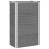 vidaXL Jardini&egrave;re sur&eacute;lev&eacute;e Gris 50 x 30 x 22 cm WPC et Aluminium