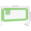 vidaXL Barri&egrave;re de s&eacute;curit&eacute; de lit d'enfant Vert 140x25 cm Tissu