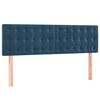 vidaXL Sommier &agrave; lattes de lit avec matelas LED Bleu fonc&eacute; 140x190 cm