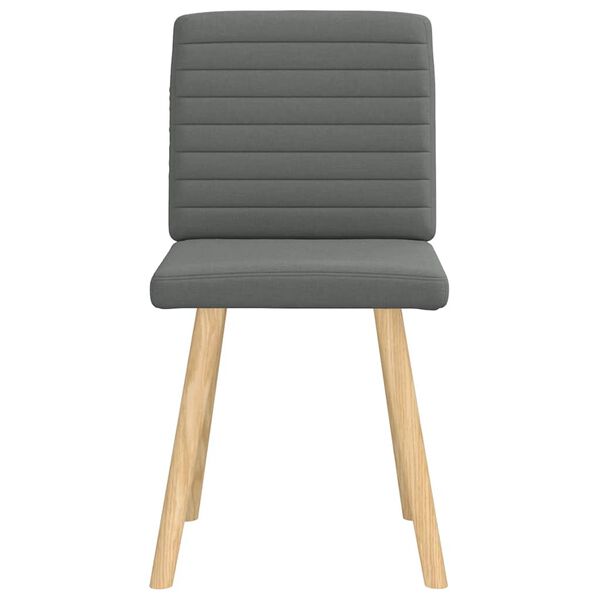 vidaXL Chaises &agrave; manger lot de 2 gris fonc&eacute; tissu