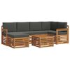 vidaXL Ensemble de canap&eacute;s d'ext&eacute;rieur 7 pc Naturel et Anthracite
