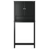 vidaXL Armoire pour machine &agrave; laver BERG noir bois massif