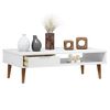vidaXL Table basse MOLDE Blanc 100x55x31 cm Bois de pin massif