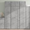 vidaXL Buffet haut gris b&eacute;ton 70x42,5x185 cm bois d'ing&eacute;nierie
