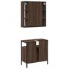 vidaXL Ensemble de meubles de salle de bain 2 pcs Ch&ecirc;ne marron