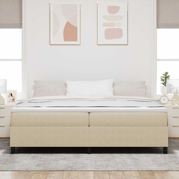 vidaXL Cadre de lit plateforme Vert gris 200 x 200 cm tissu
