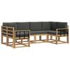 vidaXL Ensemble de canap&eacute;s d'ext&eacute;rieur 6 pc Blanc et anthracite