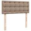 vidaXL Sommier &agrave; lattes de lit avec matelas Cappuccino 100x200 cm