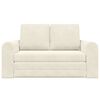 vidaXL Canap&eacute;-Lit 60cm Cr&egrave;me Velours