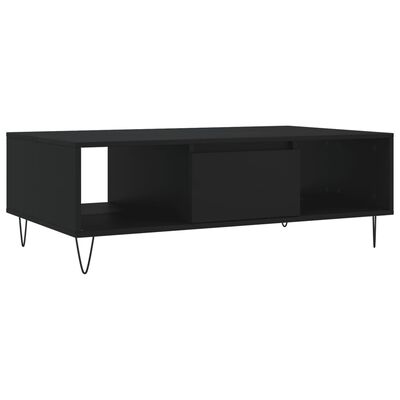 vidaXL Table basse noir 104x60x35 cm bois d'ingénierie