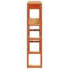 vidaXL T&ecirc;te de lit avec &eacute;tag&egrave;res marron cire 100 cm bois massif de pin