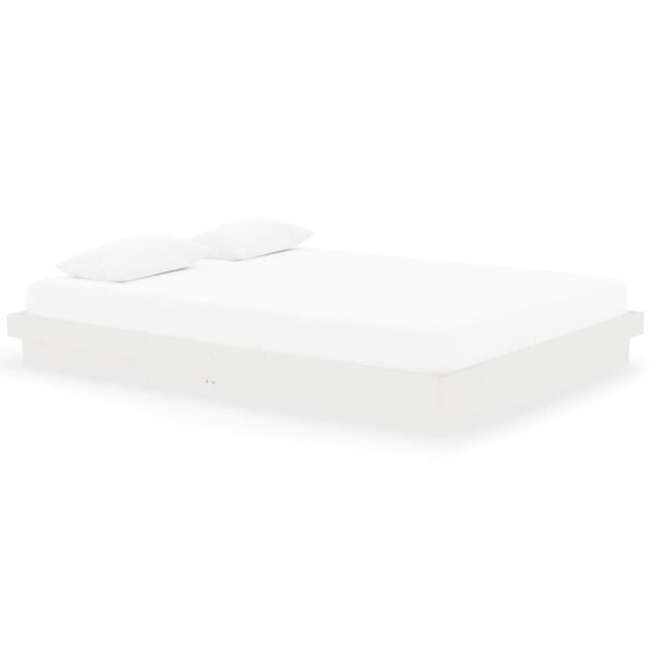 vidaXL Cadre de lit sans matelas blanc bois de pin massif