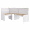 vidaXL Banc d'angle REINE 151 cm marron miel et blanc bois pin solide