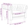 vidaXL Fauteuil Chesterfield vert fonc&eacute; tissu