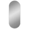 vidaXL Miroir mural Argent&eacute; 60x25 cm Ovale