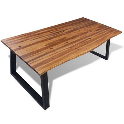 vidaXL Table de salle à manger bois d'acacia massif 200x90 cm