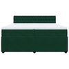 vidaXL Sommier &agrave; lattes de lit et matelas Vert fonc&eacute; 200x200cm Velours