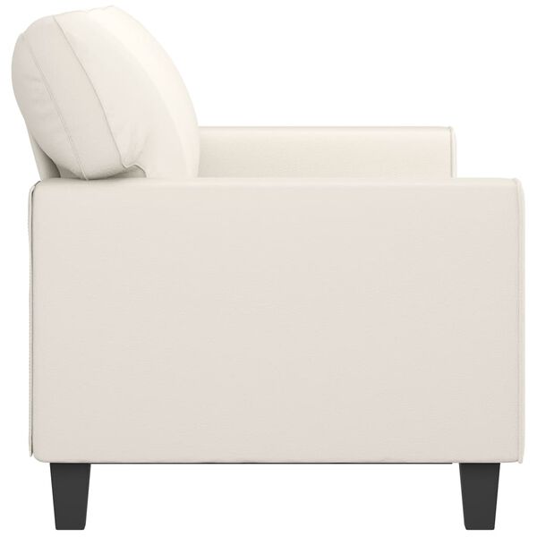 vidaXL Canap&eacute; &agrave; 3 places Cr&egrave;me 180 cm Similicuir