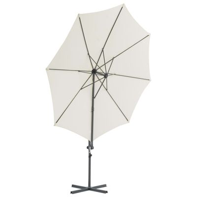 vidaXL Parasol de jardin avec base portable sable