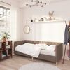 vidaXL Lit avec matelas et USB Taupe Tissu 90x200 cm