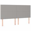 vidaXL Sommier &agrave; lattes de lit avec matelas Gris clair 200x200cm Tissu