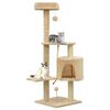 vidaXL Arbre &agrave; chat avec griffoirs en sisal Beige 120 cm