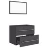 vidaXL Ensemble de meubles de salle de bain 2 pcs Gris