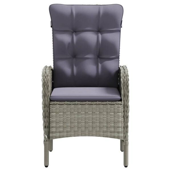 vidaXL Ensemble &agrave; manger de jardin et coussins 5pcs Gris/noir