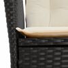 vidaXL Ensemble &agrave; manger de jardin coussins 7pcs Noir R&eacute;sine tress&eacute;e