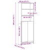 vidaXL Buffet haut avec LED blanc 69x32,5x200 cm bois d&rsquo;ing&eacute;nierie