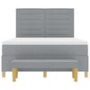 vidaXL Lit &agrave; ressorts avec matelas Gris clair 160 x 200 cm tissu