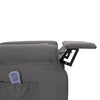 vidaXL Fauteuil de massage inclinable Gris clair Tissu